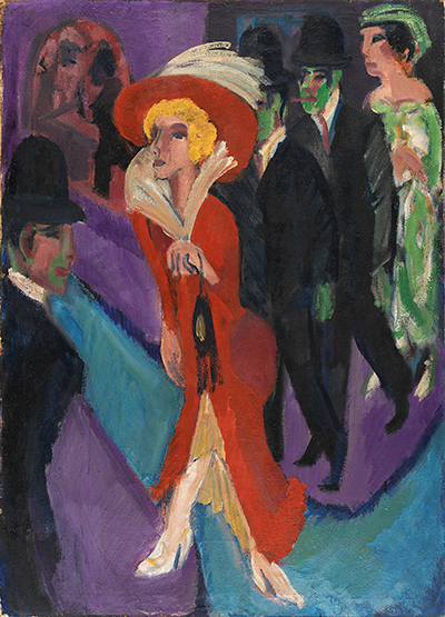 Street With Red Streetwalker Ernst Ludwig Kirchner